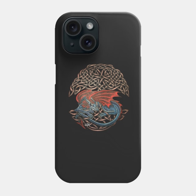 Guardian Dragon with Celtic Tree of Life Phone Case by patfish