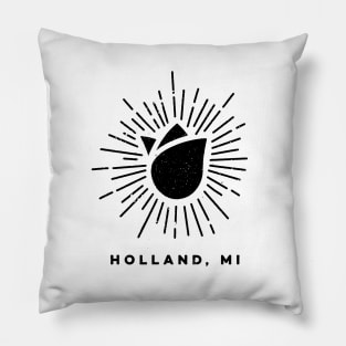 Holland Tulip Time (black) Pillow