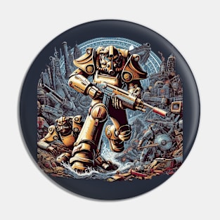 Brotherhood of steel retro style Pin