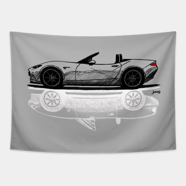 My sketch of the Japanese roadster car ND and NA Tapestry by jaagdesign