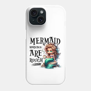 Mermaid Mornings are Rough - Sleepy Mermaid Phone Case