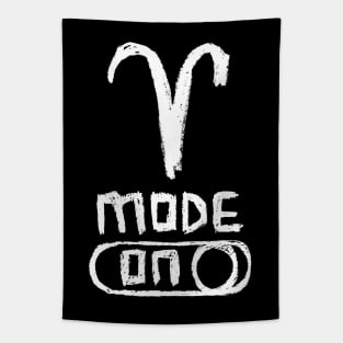 Aries Mode ON, Zodiac Sign Tapestry