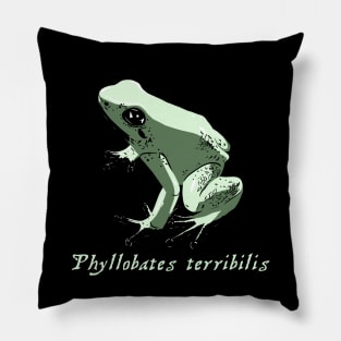 Mint Poison Dart Frog Phyllobates terribilis Pillow