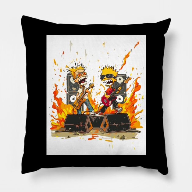 Calvin and Hobbes Society Pillow by QuickMart