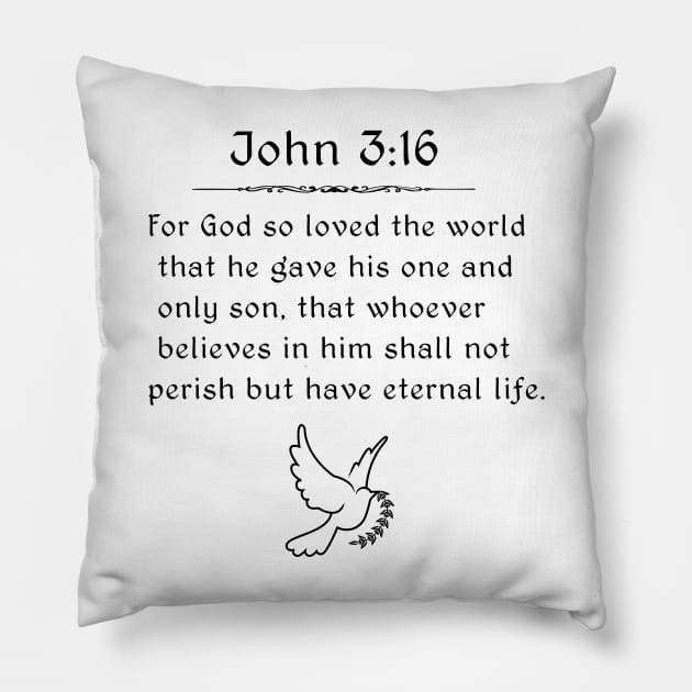 John 3:16 Pillow by swiftscuba