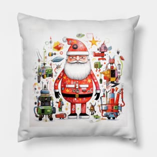 Santa Claus & Cyberpunk 5 Pillow