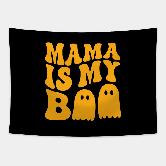 Groovy Mama Is My Boo Halloween Kids Toddler Boys Girls , mom Tapestry by sarabuild