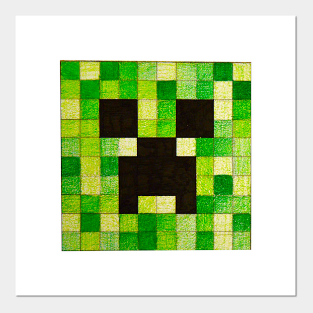 Creeper Face Pixel Art