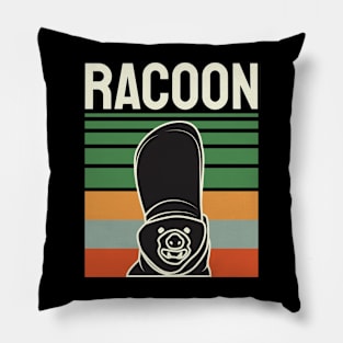 Vintage Funny Cute Racoon Pillow