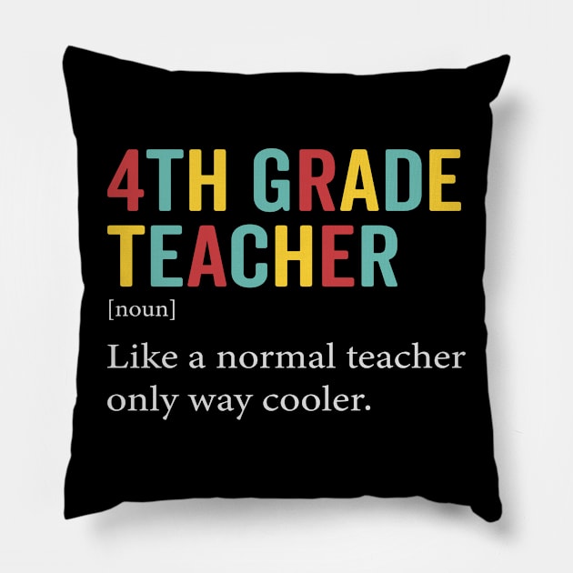 4th grade teacher Pillow by busines_night