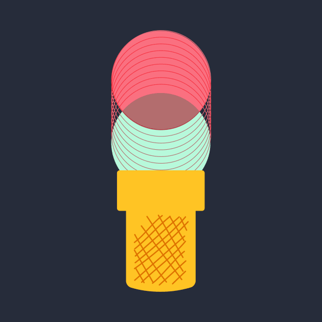 Bauhaus Ice Cream Cone 1 by wildnotions