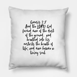 Genesis 2:7 Bible Verse Pillow