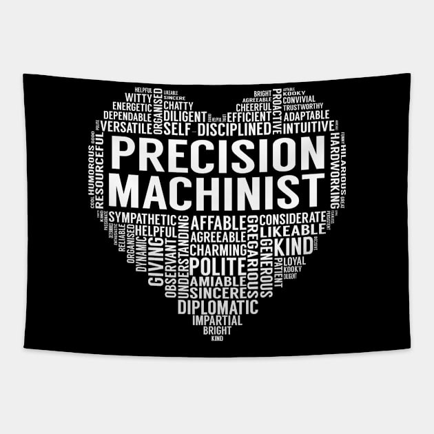 Precision Machinist Heart Tapestry by LotusTee