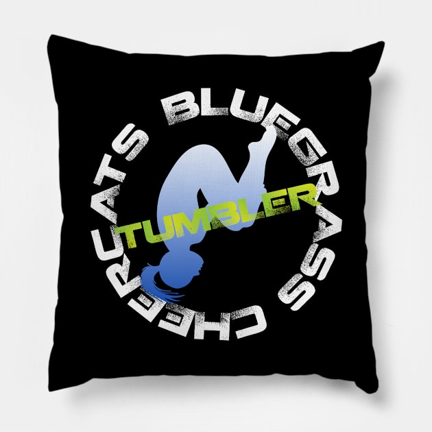 Bluegrass Cheercats TUMBLER Pillow by bluegrasscheercats