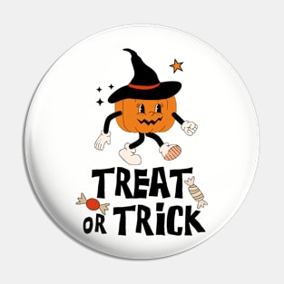 Treat or Trick Halloween (Black Text) Pin