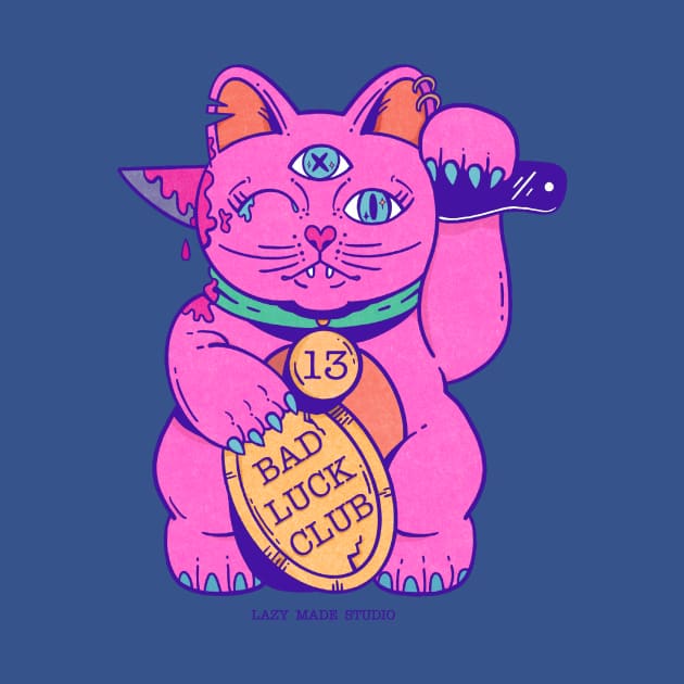 Bad Luck Club Unlucky Cat by Lazy Made Studio