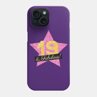 19th Birthday Gifts Women Fabulous - Pink Gold Phone Case