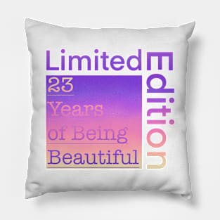 23 Year Old Gift Gradient Limited Edition 23th Retro Birthday Pillow