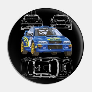 99 WRC GC8 Richard Burns BLUE PRINT Pin