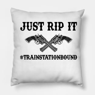 Just Rip It Train Station Bound Pillow