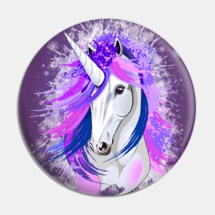 Unicorn Spirit Pink and Purple Mythical Creature Pin