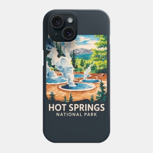 Hot Springs National Park Watercolor Travel Art Poster Phone Case