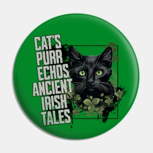 CAT ECHOS ANCIENT IRISH TALES Feline Kitty Design Pin