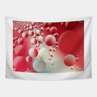 Red abstract bubbles Tapestry