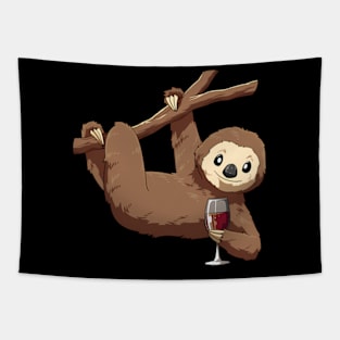 Sloth Drinking Wine Sloth Wine Sloth Tapestry