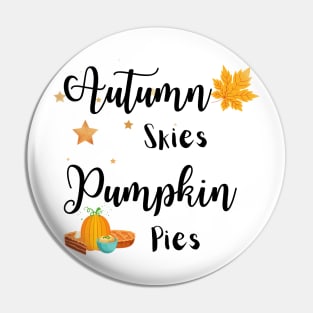 Autumn Skies Pumpkin Pies stars Pin