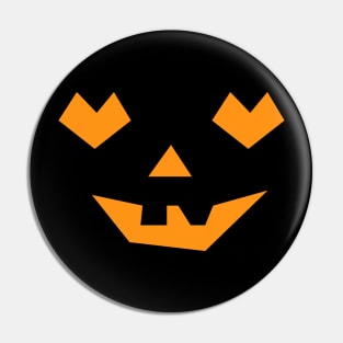 Lovely Halloween Pumpkin Face In Orange Tone Pin