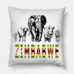 Africa's Big Five for Zimbabwe Fans Pillow