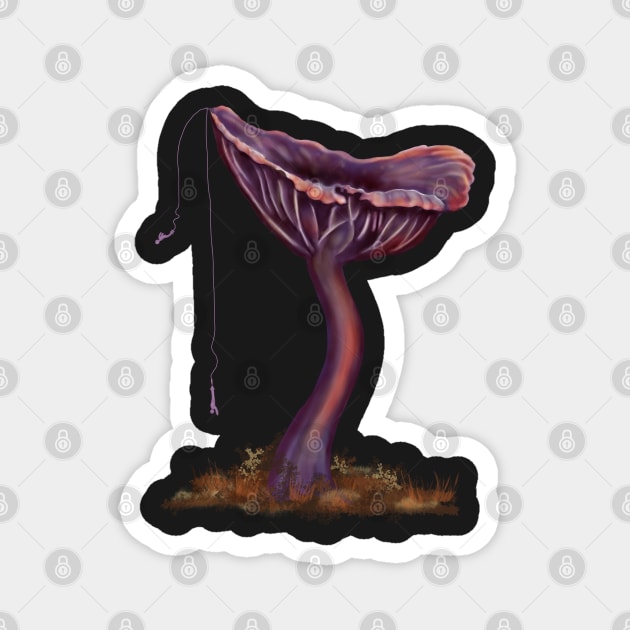 Bungee Jumping off Amethyst Deceiver Mushroom Magnet by H. R. Sinclair