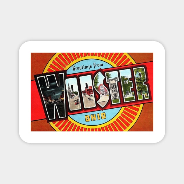 Greetings from Webster, Ohio - Vintage Large Letter Postcard Magnet by Naves