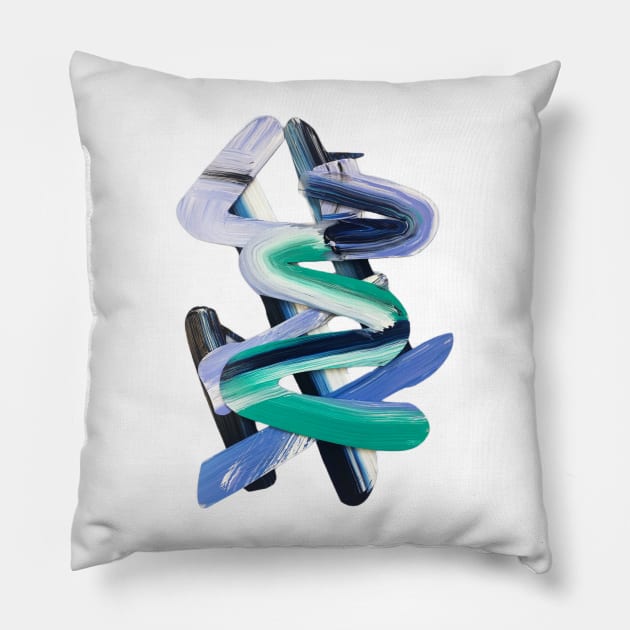 Paint Brushstrokes Graffiti Abstract Pillow by Designedby-E