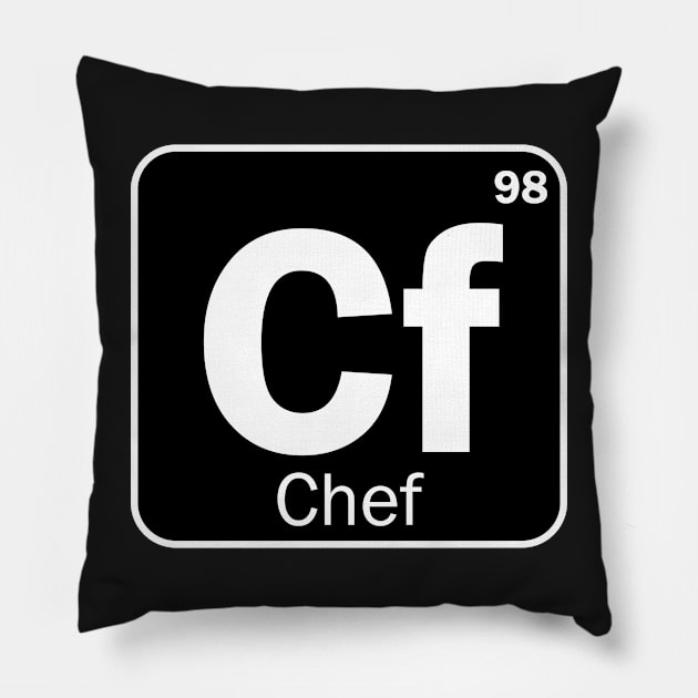 Chef Periodic Table Element Pillow by HotHibiscus