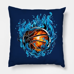 Abstract Burning Basketball Ball Pillow