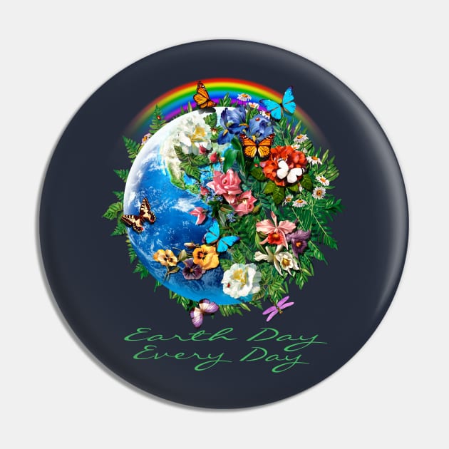 Earth Day Every Day Pin by Artizan