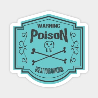 Vintage Poison Blue Label Magnet