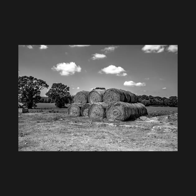 Hay bale stack in the English countryside by yackers1