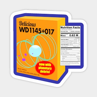 White Dwarf WD1145+017 Funny Astronomy Nutrition Information Magnet