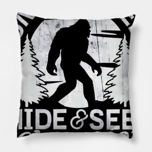 Bigfoot shirt Undefeated Hide & Seek Sasquatch Yeti Gift Pillow