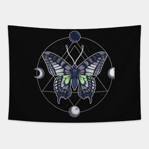 Agender Butterfly Tapestry by Psitta