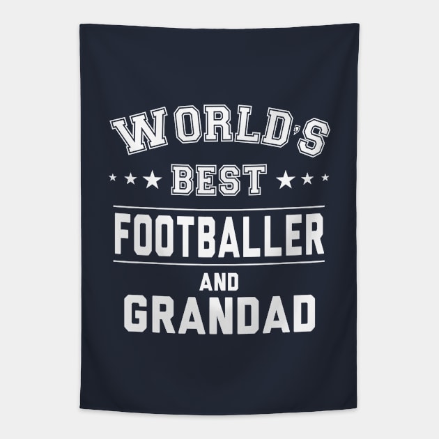 World's Best Footballer And Grandad Tapestry by Rebus28