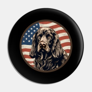 Patriotic Sussex Spaniel Pin