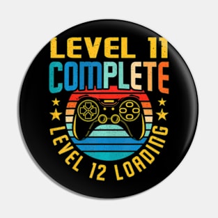 Level 11 Complete Level 12 Loading 11th Birthday Video Gamer Pin