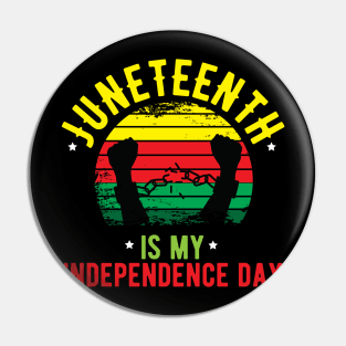 Juneteenth black queen juneteenth flag Pin