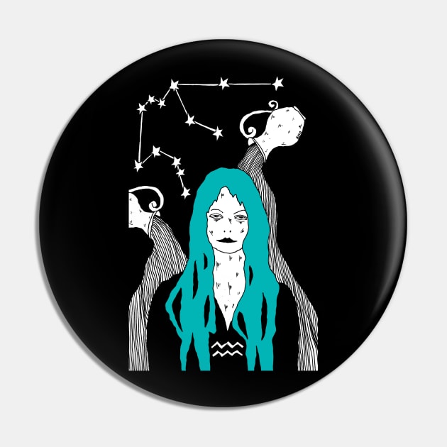 Aquarius by Allie Hartley Pin by AllieHartleyArt