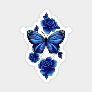 Metamorphosis blue butterfly Magnet