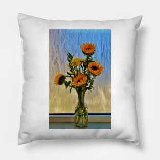 Flowers By The Window Pillow